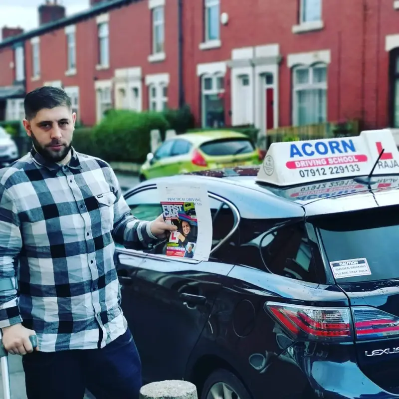 Student achieving driving licence after automatic driving lessons in Blackburn